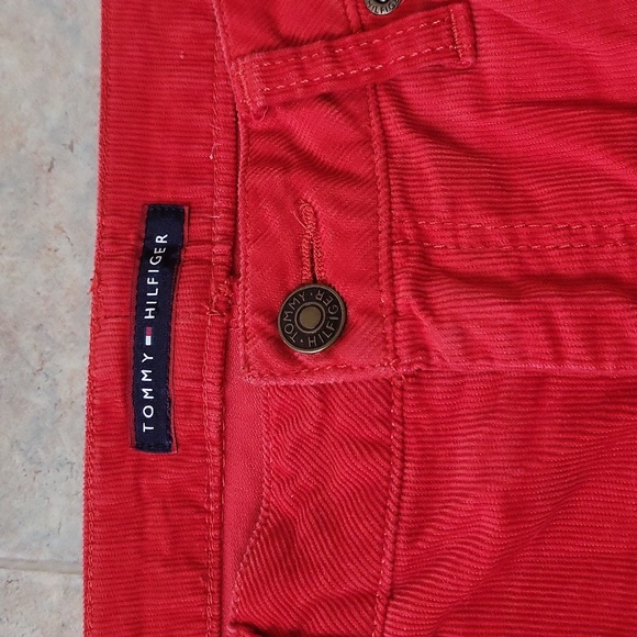 Red Corduroy Skinny Pants - Picture 3 of 4